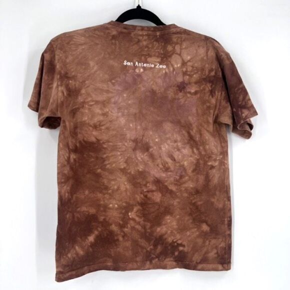 Vintage The Mountain Women's Tie-Dye Crew Neck Lion Graphic shirt Brown Small - Picture 2 of 7